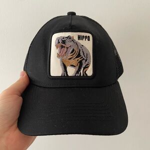 Basic Brand Hippo Patch Trucker Hat Adjustable OS